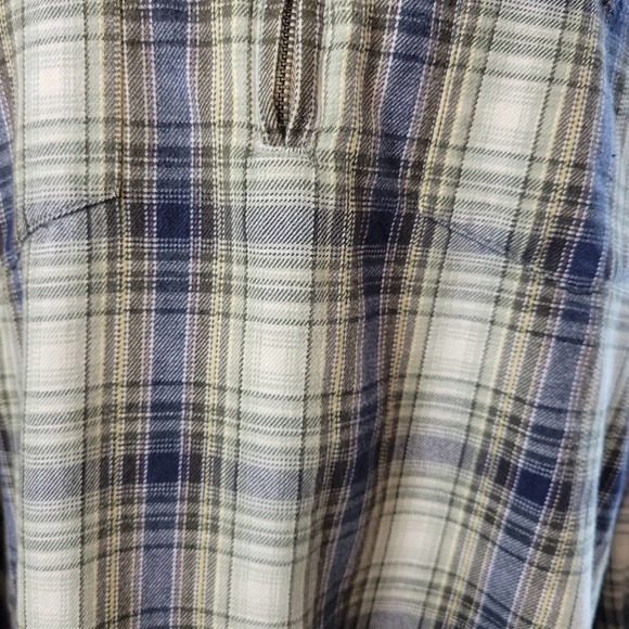 Womens Columbia 1/4 Zip Pullover Cotton Medium Plaid - Picture 7 of 16